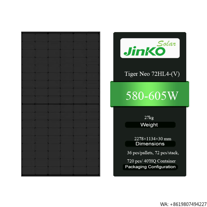 Jinko Solar Panel Tiger Neo - Jinko Tiger Neo 72HL4-(V) 580-605W Hochwertiges