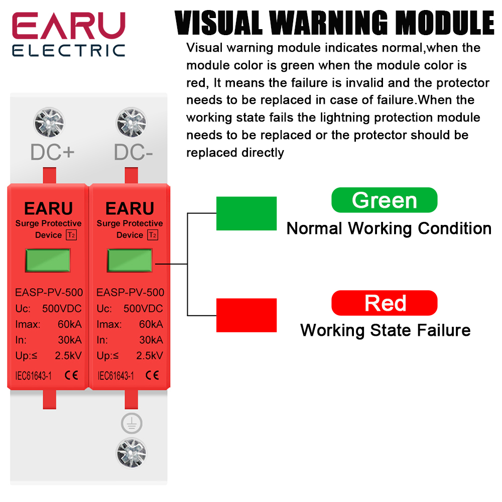 EARU 2P DC SPD Überspannungssc – Ac Surge Protector Bewertung und Preis
