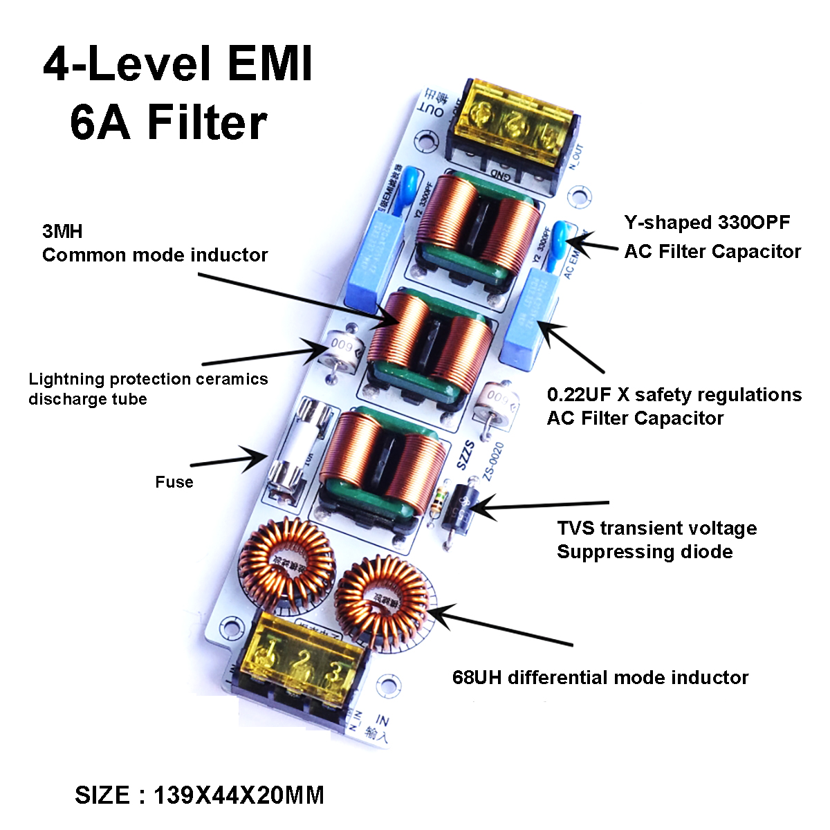 6A/10A 4-Stufen-EMI-Filter |   – Ac Surge Protector Bewertung und Preis